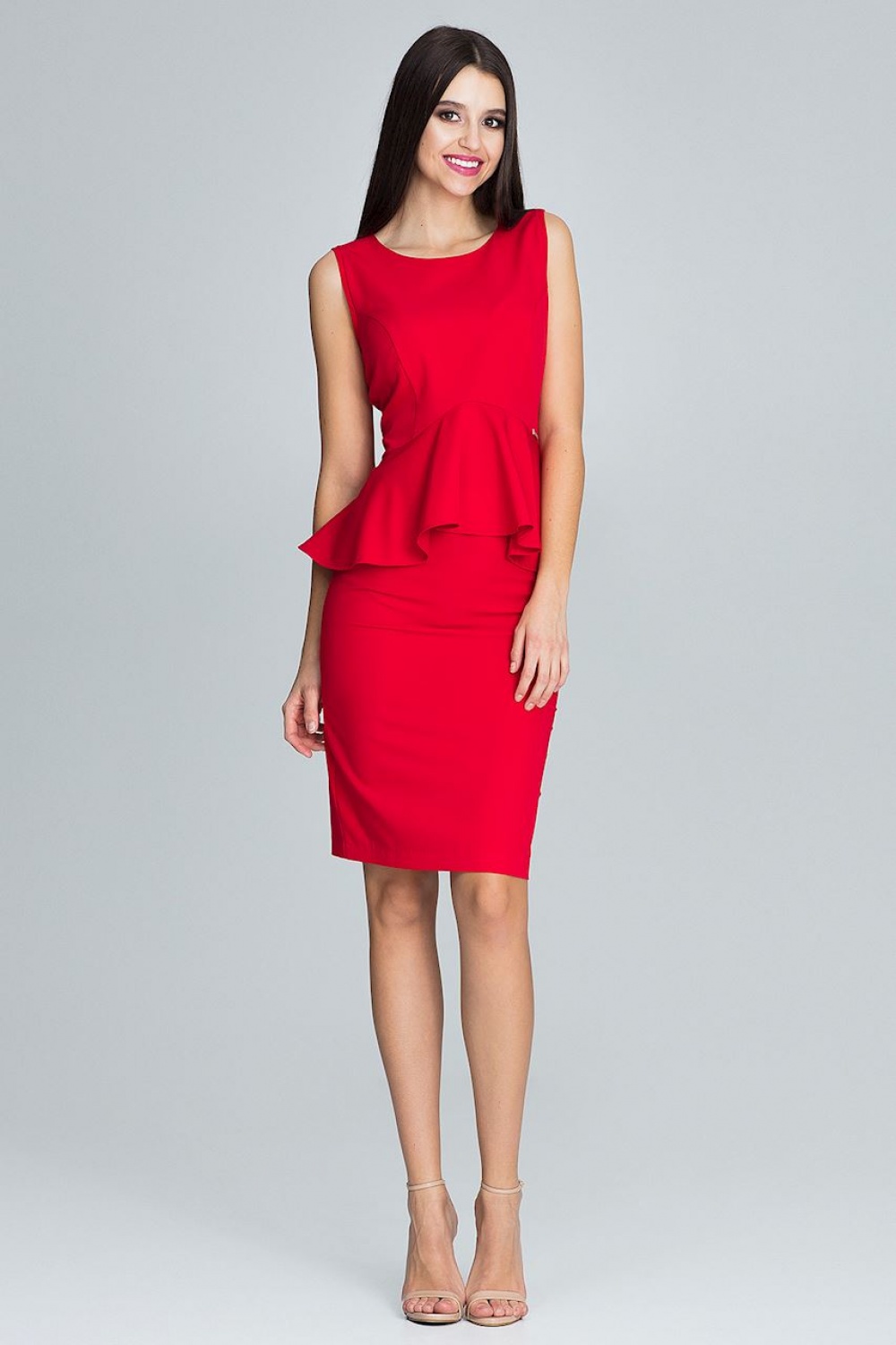 تنورة نسائية فيسكوز مريح وبوليستر عالي الجودة من Figl – موديل 116264