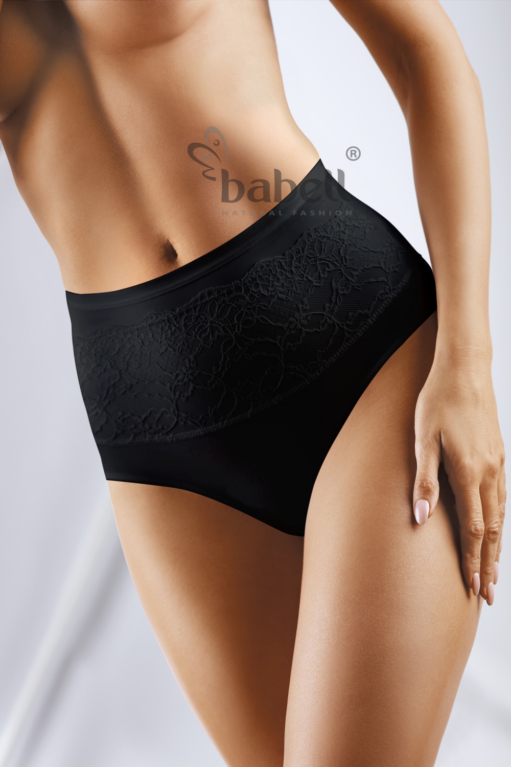 سروال داخلي نسائي بولياميد وإيلاستين لمرونة مريحة ودانتيل أنيق من Babell – موديل 118151
