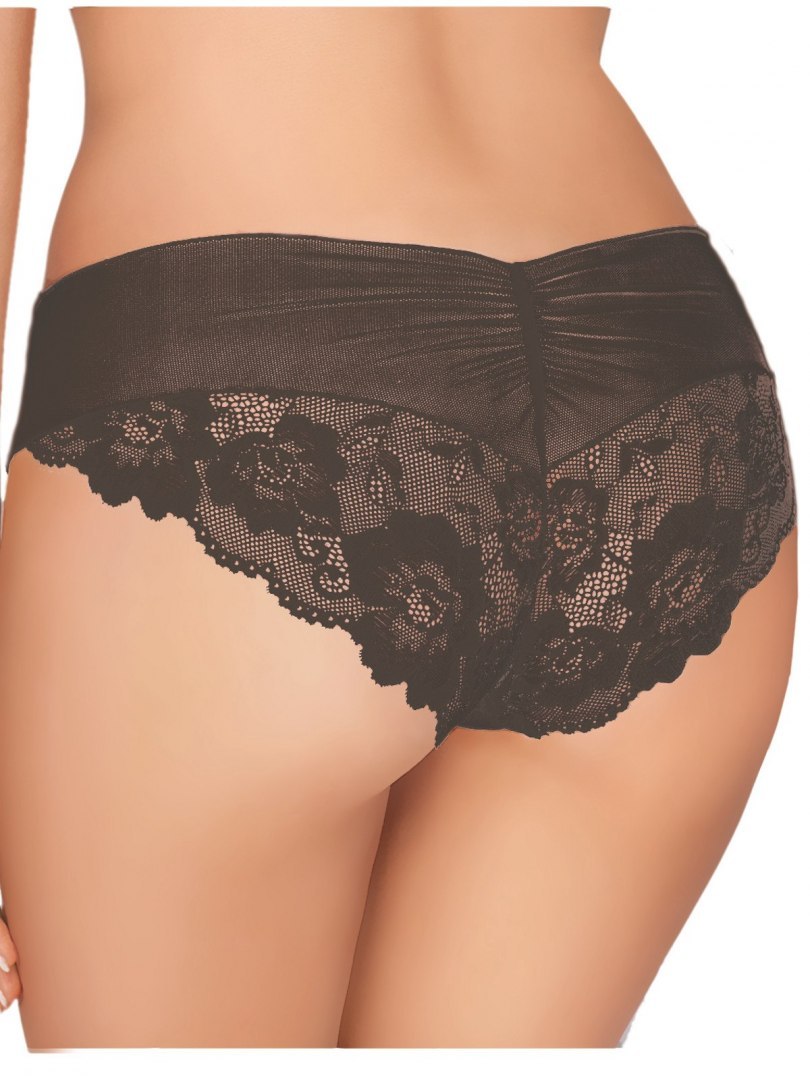 سروال داخلي نسائي بوليستر عالي الجودة وإيلاستين لمرونة مريحة ودانتيل أنيق من Ewana – موديل 121562