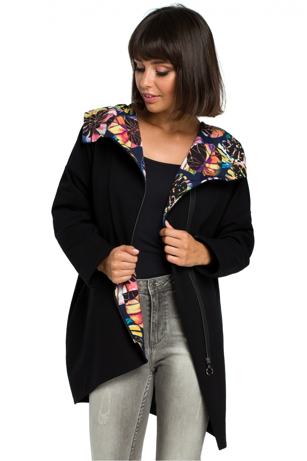 سويت شيرت نسائي قطن ناعم وإيلاستين لمرونة مريحة ودانتيل أنيق من BeWear – موديل 121612