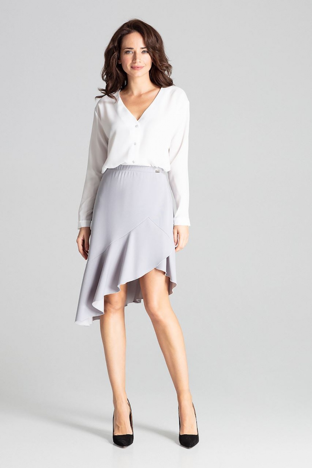 تنورة نسائية بوليستر عالي الجودة وإيلاستين لمرونة مريحة من Lenitif – موديل 139362