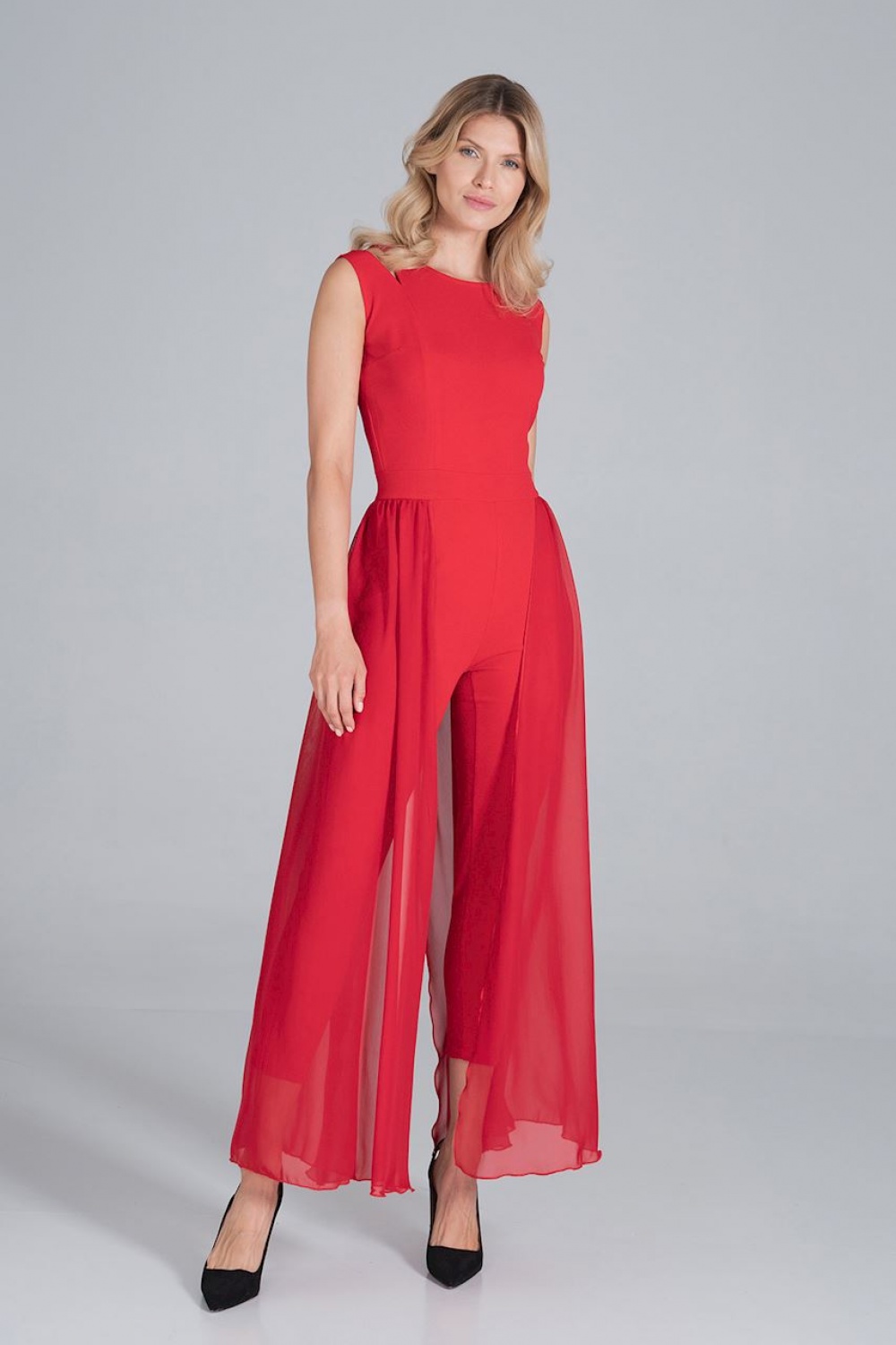 تنورة نسائية بوليستر عالي الجودة وإيلاستين لمرونة مريحة من Figl – موديل 160975