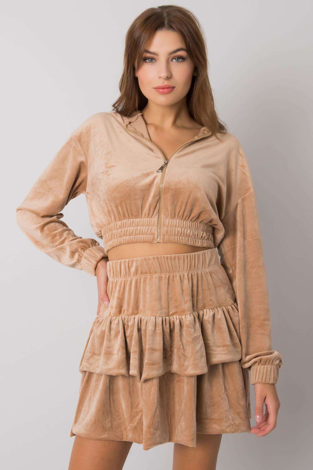 تنورة نسائية قطن ناعم وإيلاستين لمرونة مريحة وقماش مخملي ناعم من Fancy – موديل 162133