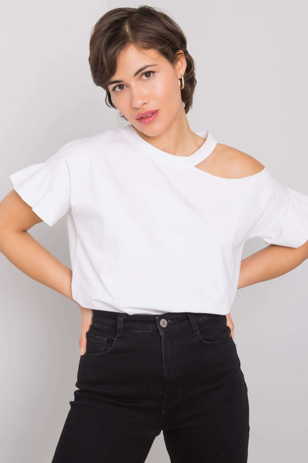 بلوزة نسائية قطن ناعم وإيلاستين لمرونة مريحة من Fancy – موديل 167211