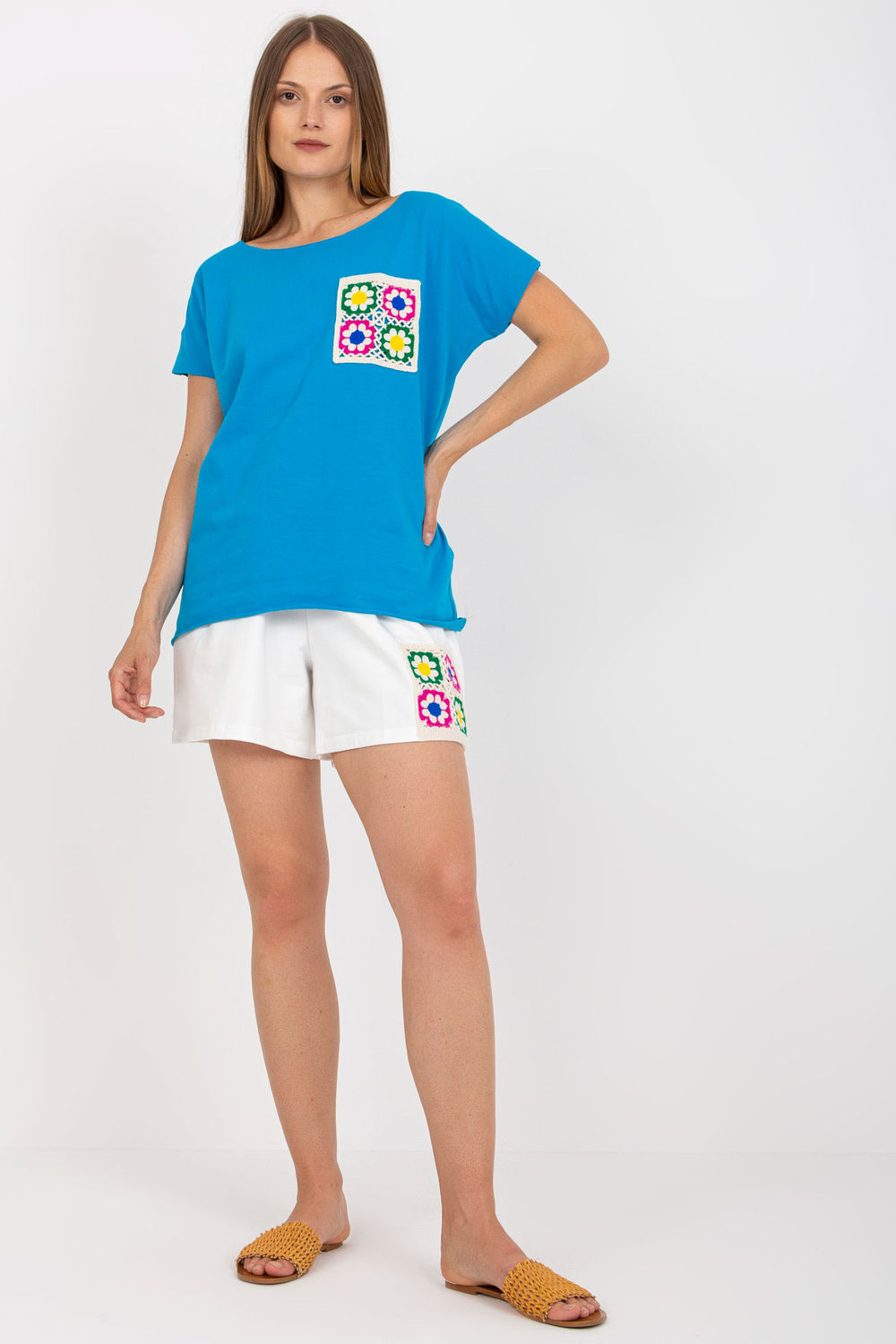 بلوزة نسائية قطن ناعم وإيلاستين لمرونة مريحة من Fancy – موديل 168250