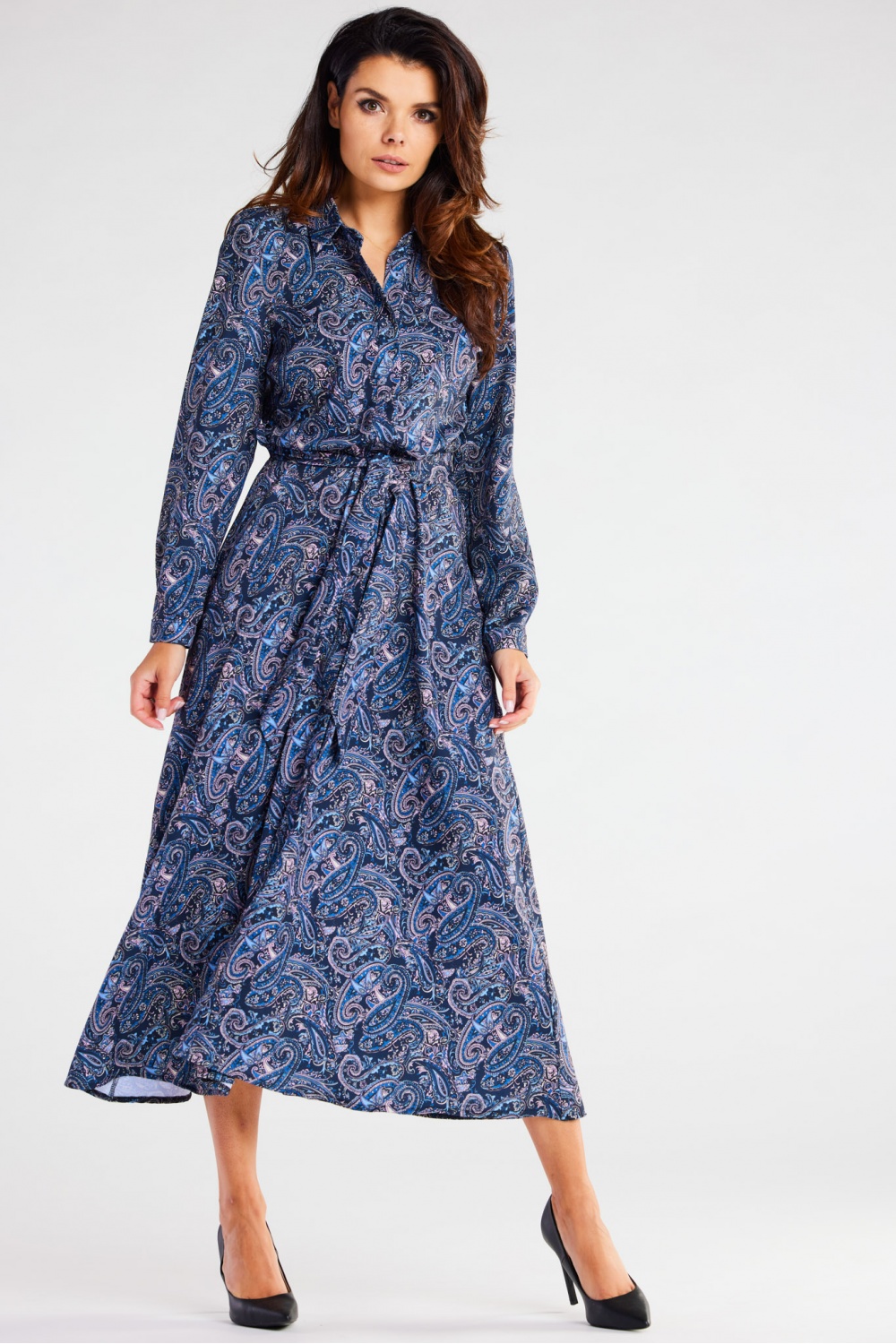 قميص نسائي بوليستر عالي الجودة وإيلاستين لمرونة مريحة من awama – موديل 176857