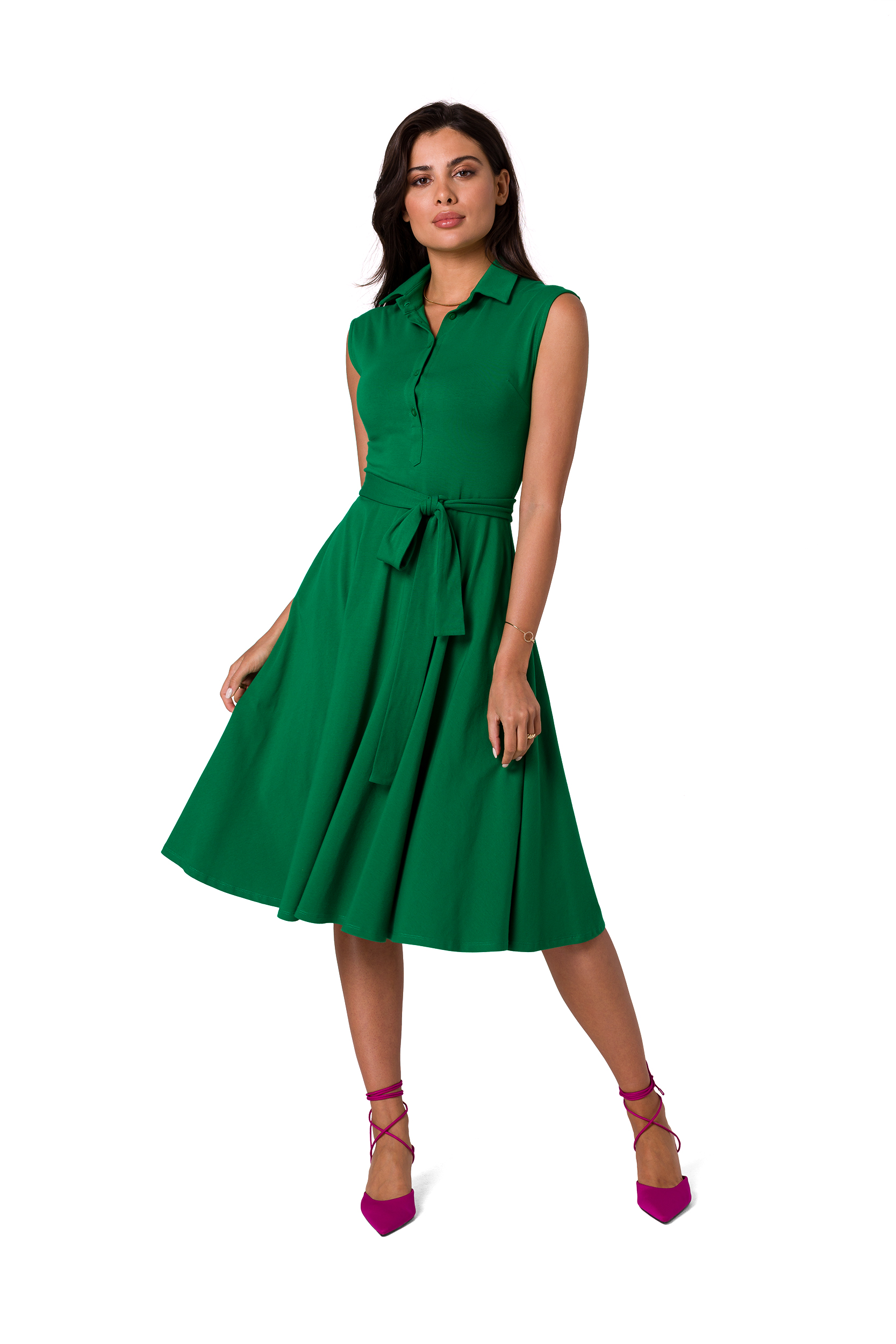 فستان نسائي قطن ناعم وإيلاستين لمرونة مريحة من BeWear – موديل 177954