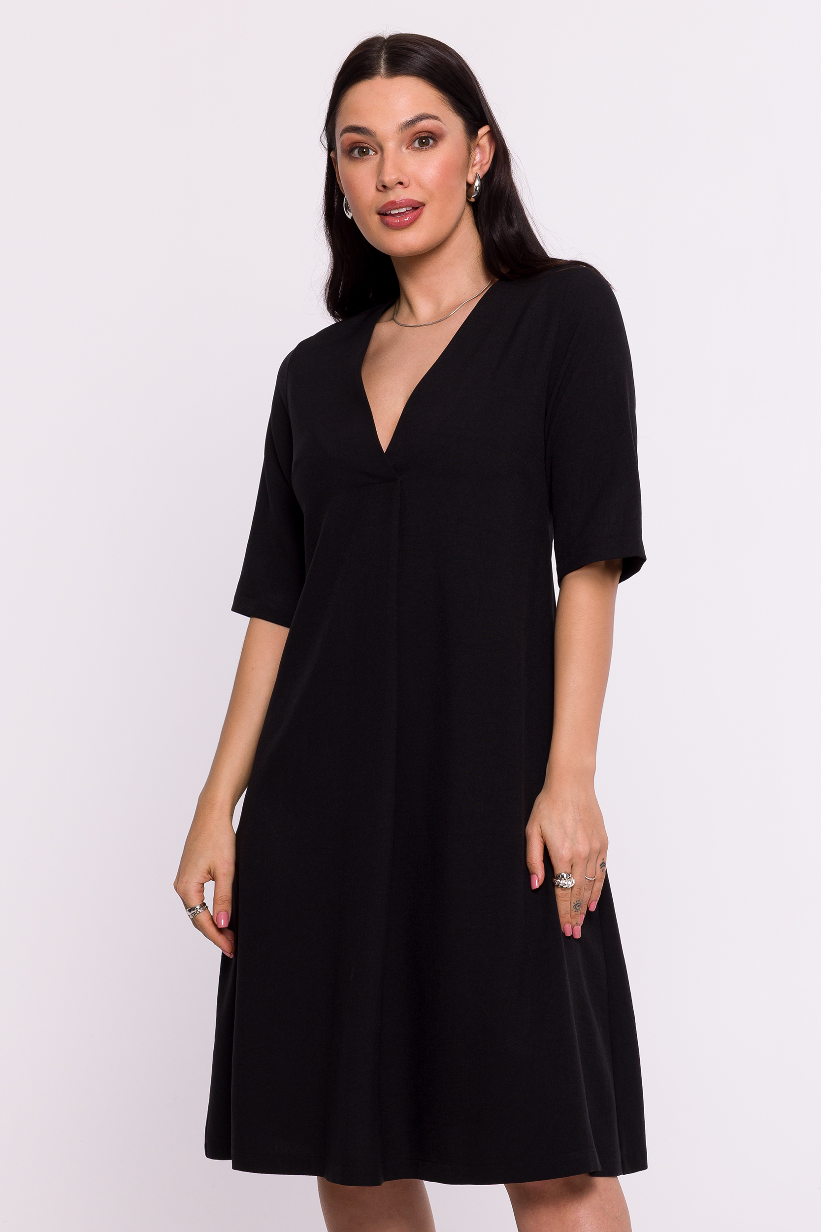 فستان نسائي بوليستر عالي الجودة ودانتيل أنيق من BeWear – موديل 193695