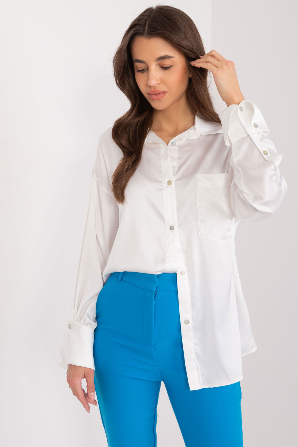 قميص نسائي ساتان ناعم من Fancy – موديل 195192