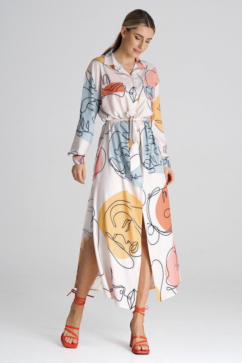 قميص نسائي بوليستر عالي الجودة وإيلاستين لمرونة مريحة من Figl – موديل 197187