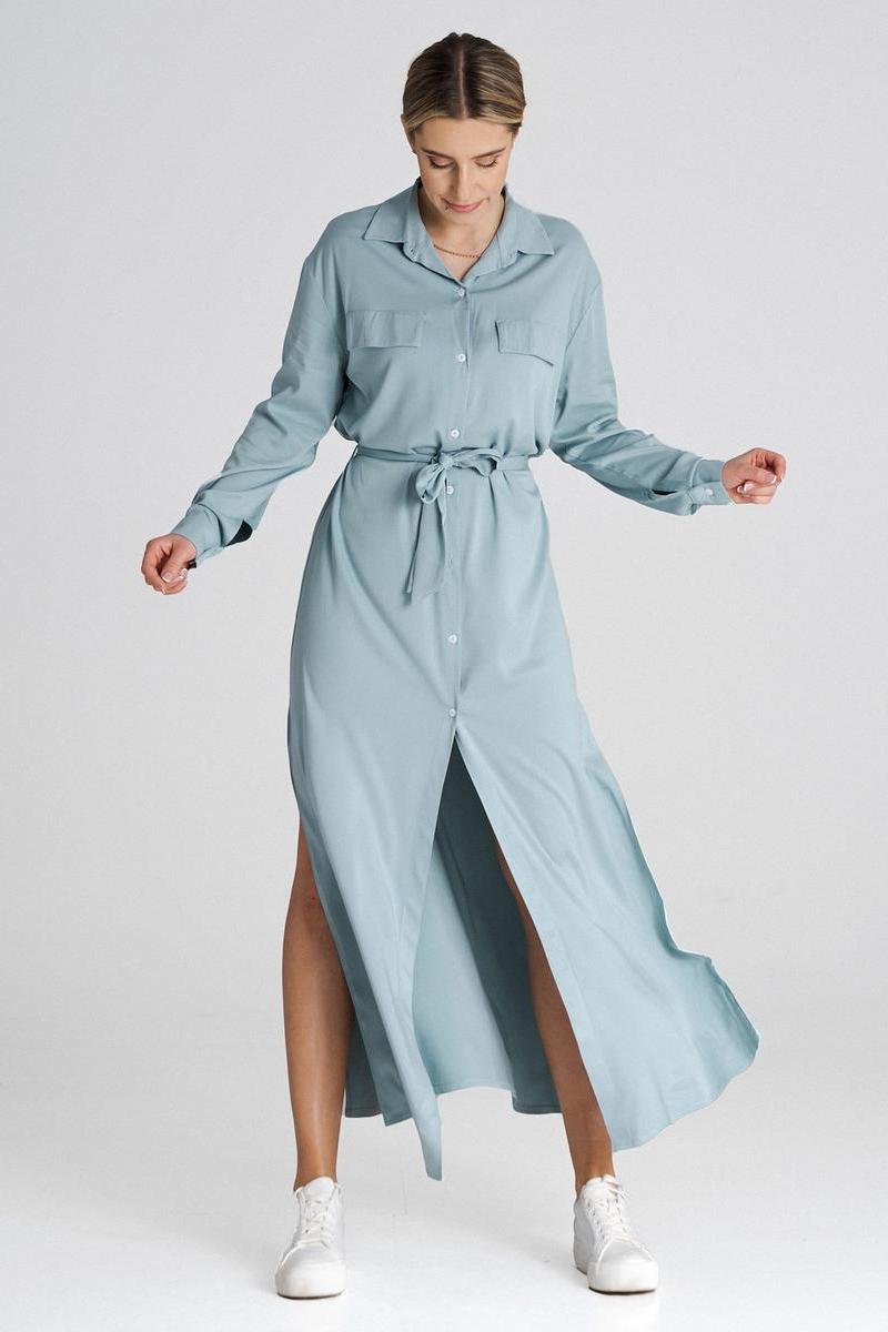 قميص نسائي بوليستر عالي الجودة وإيلاستين لمرونة مريحة من Figl – موديل 197191