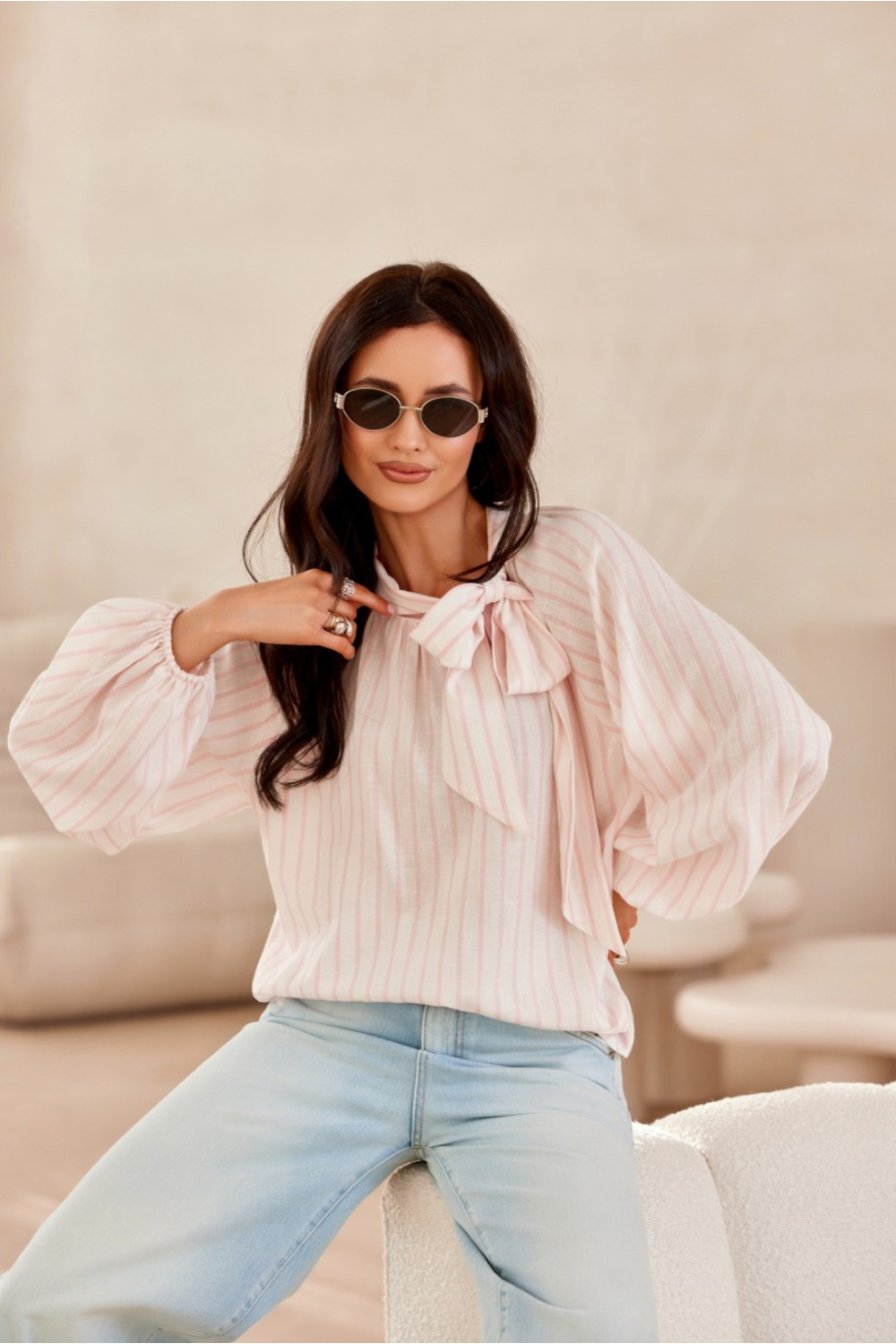 بلوزة نسائية فيسكوز مريح من Fashion – موديل 206991