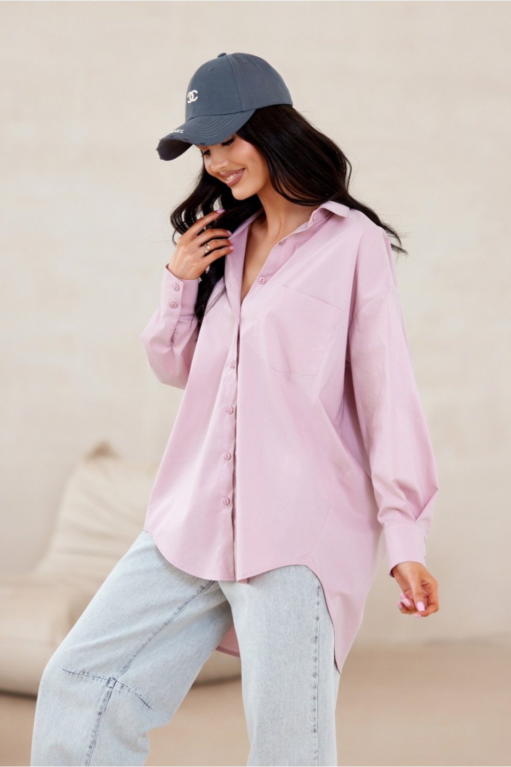 قميص نسائي قطن ناعم وبوليستر عالي الجودة وإيلاستين لمرونة مريحة من Fashion – موديل 207003