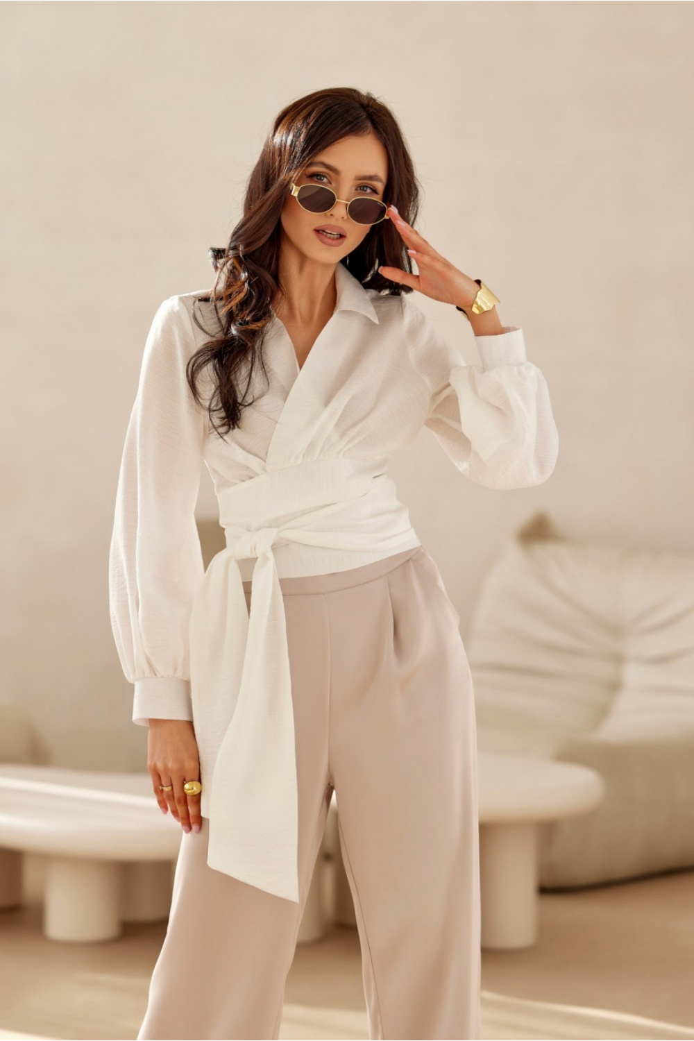 بلوزة نسائية فيسكوز مريح من Fashion – موديل 208952