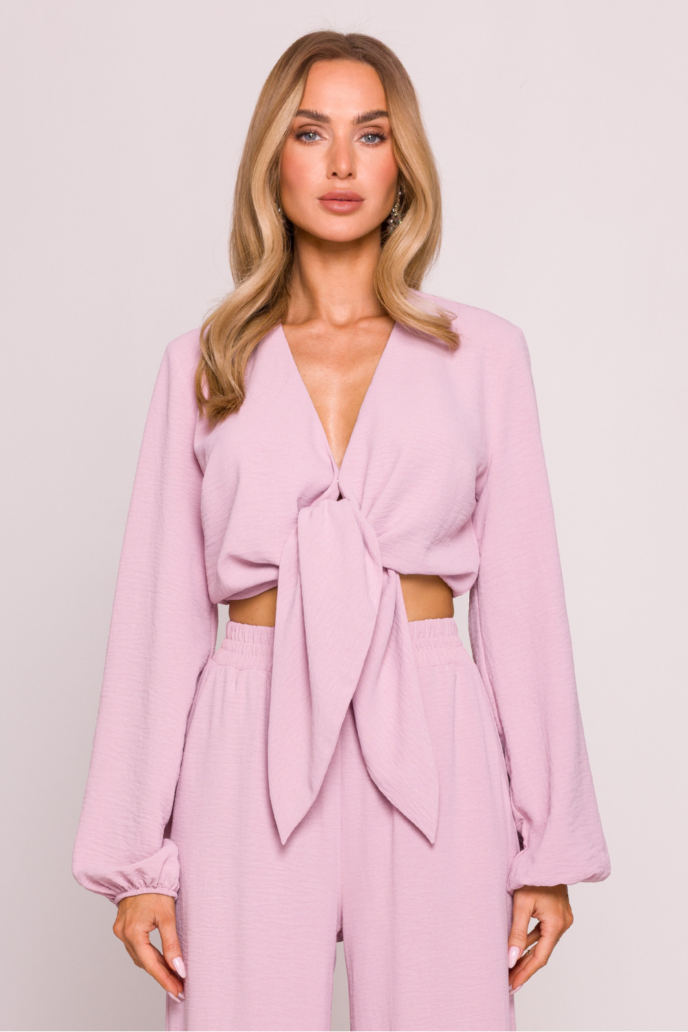 بلوزة نسائية بوليستر عالي الجودة وإيلاستين لمرونة مريحة من Moe – موديل 213684