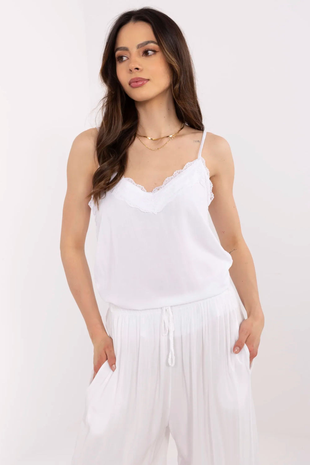 تنورة نسائية فيسكوز مريح ودانتيل أنيق من Made – موديل 213778