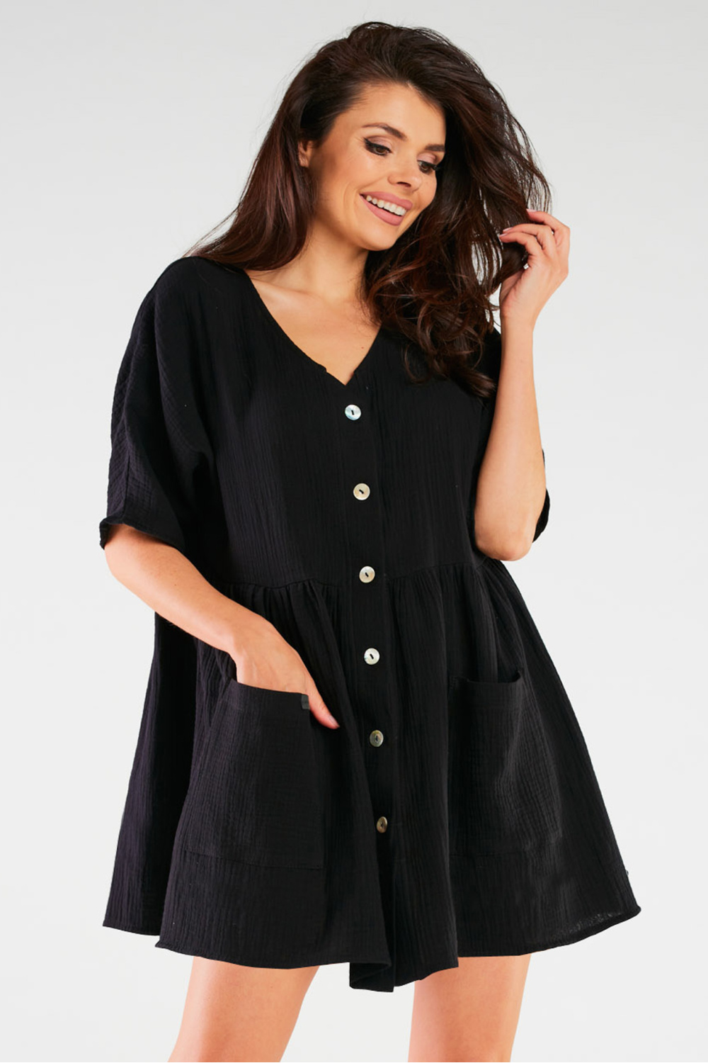 قميص نسائي قطن ناعم وإيلاستين لمرونة مريحة من You – موديل 214510