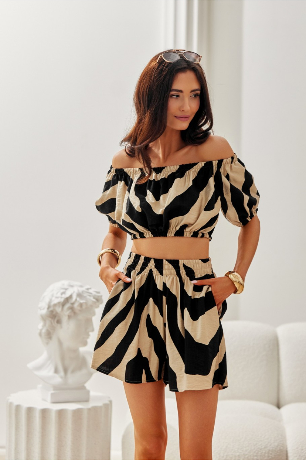 بلوزة نسائية قطن ناعم وفيسكوز مريح من Fashion – موديل 214545