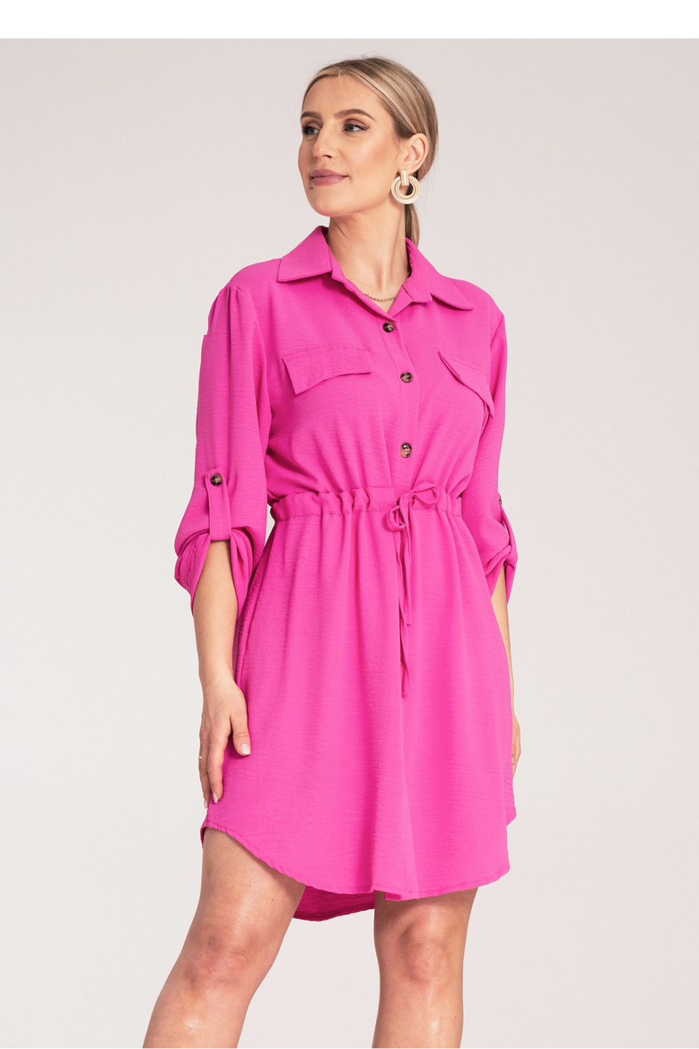 قميص نسائي بوليستر عالي الجودة وإيلاستين لمرونة مريحة من Figl – موديل 214865