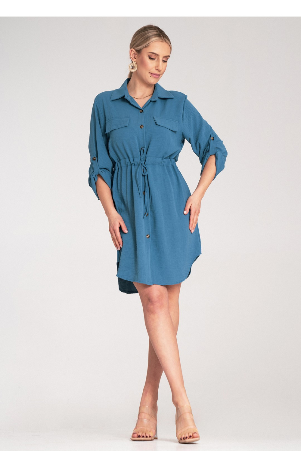 قميص نسائي بوليستر عالي الجودة وإيلاستين لمرونة مريحة من Figl – موديل 214867