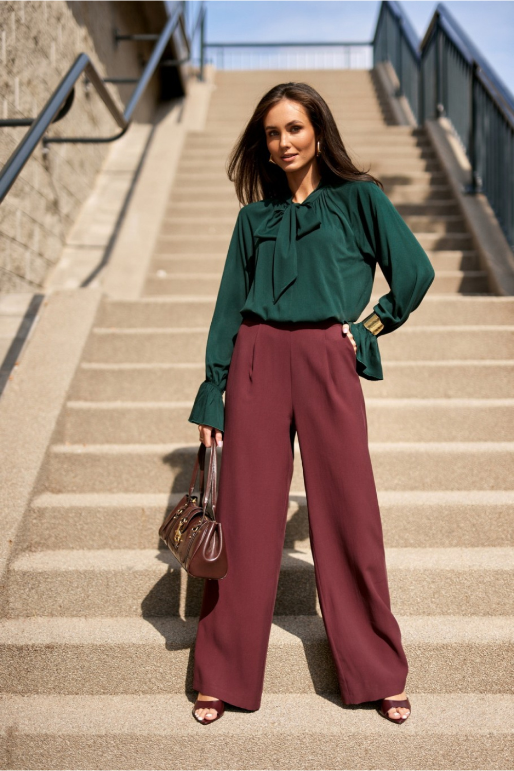 بلوزة نسائية فيسكوز مريح وبوليستر عالي الجودة من Fashion – موديل 216488