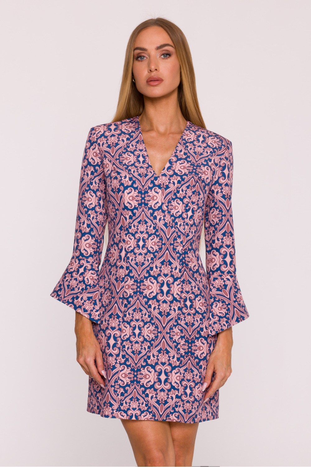 فستان نسائي بوليستر عالي الجودة وإيلاستين لمرونة مريحة من Moe – موديل 216596