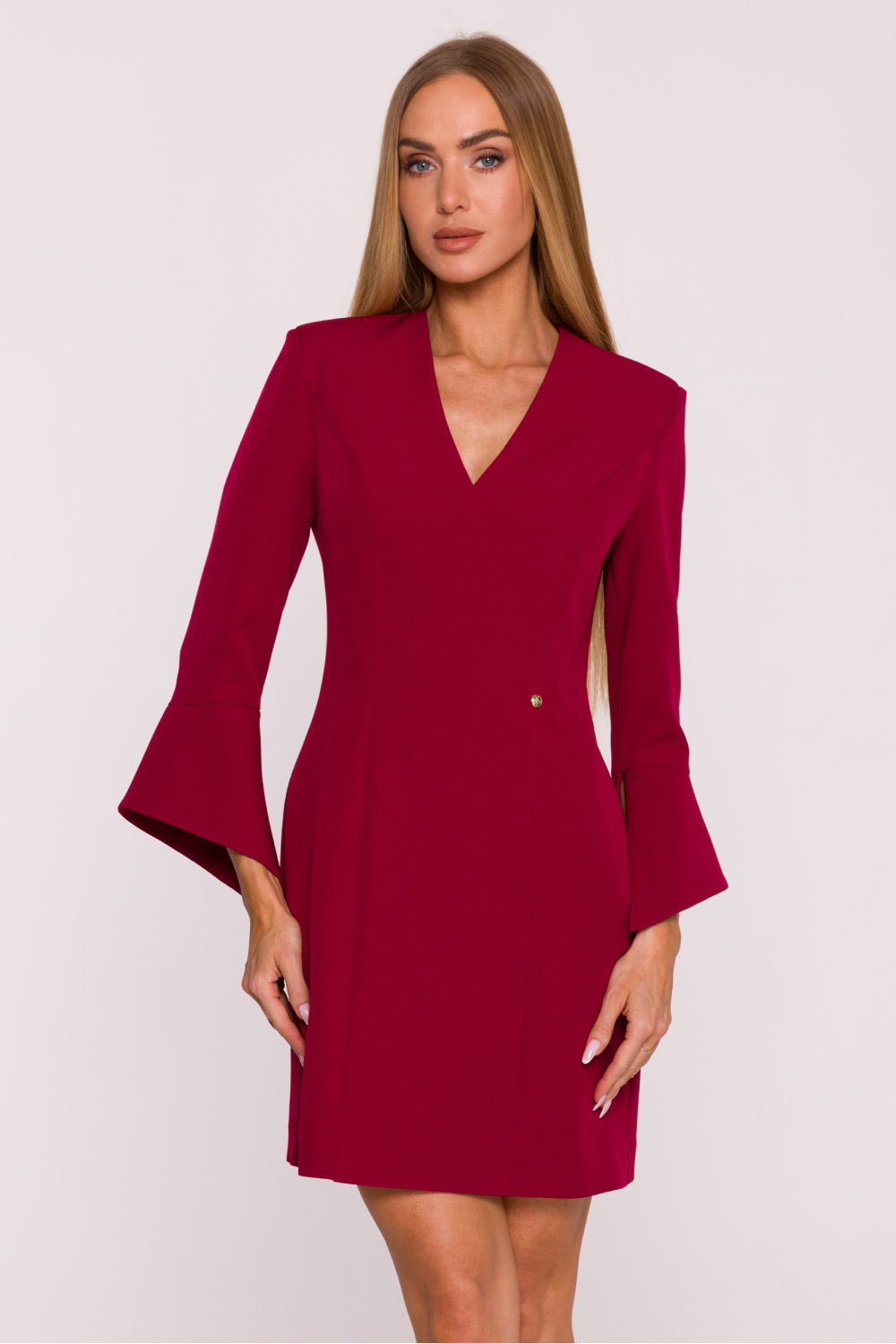 فستان نسائي بوليستر عالي الجودة وإيلاستين لمرونة مريحة من Moe – موديل 216608