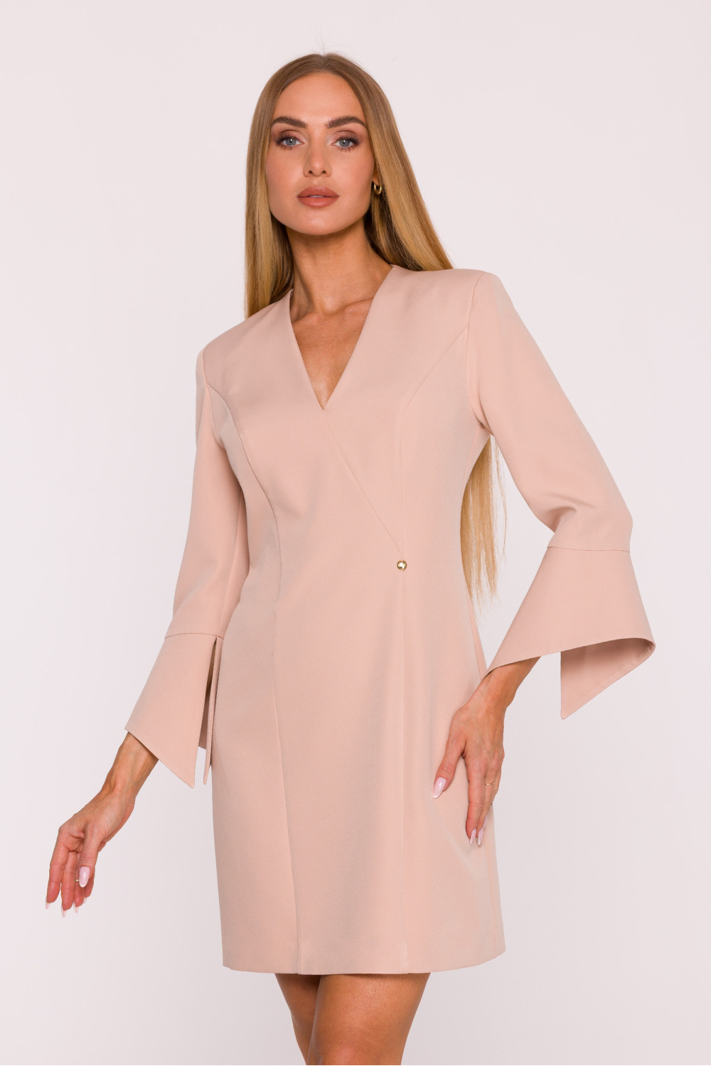 فستان نسائي بوليستر عالي الجودة وإيلاستين لمرونة مريحة من Moe – موديل 216609