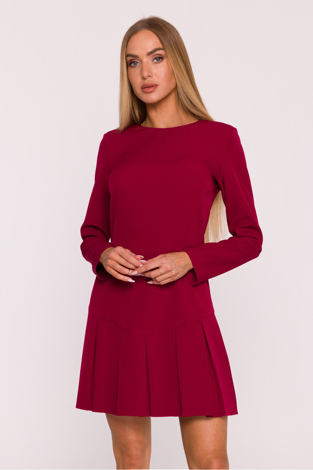 فستان نسائي بوليستر عالي الجودة وإيلاستين لمرونة مريحة من Moe – موديل 216626