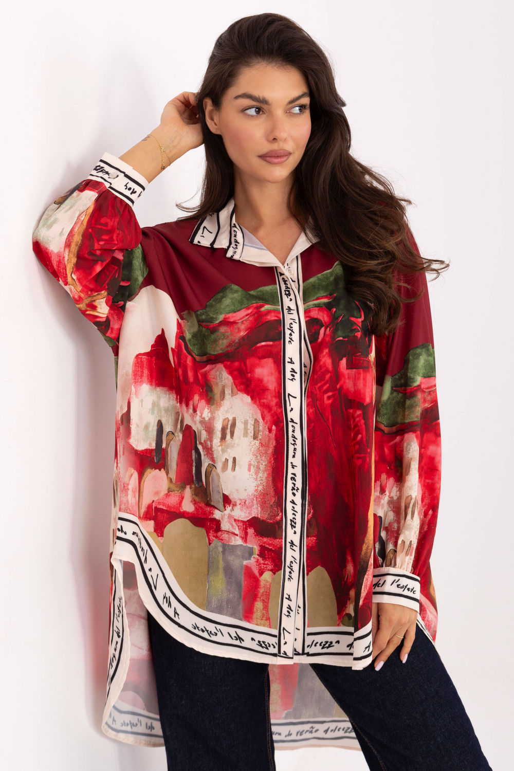 قميص نسائي فيسكوز مريح وبوليستر عالي الجودة من Paris – موديل 218392