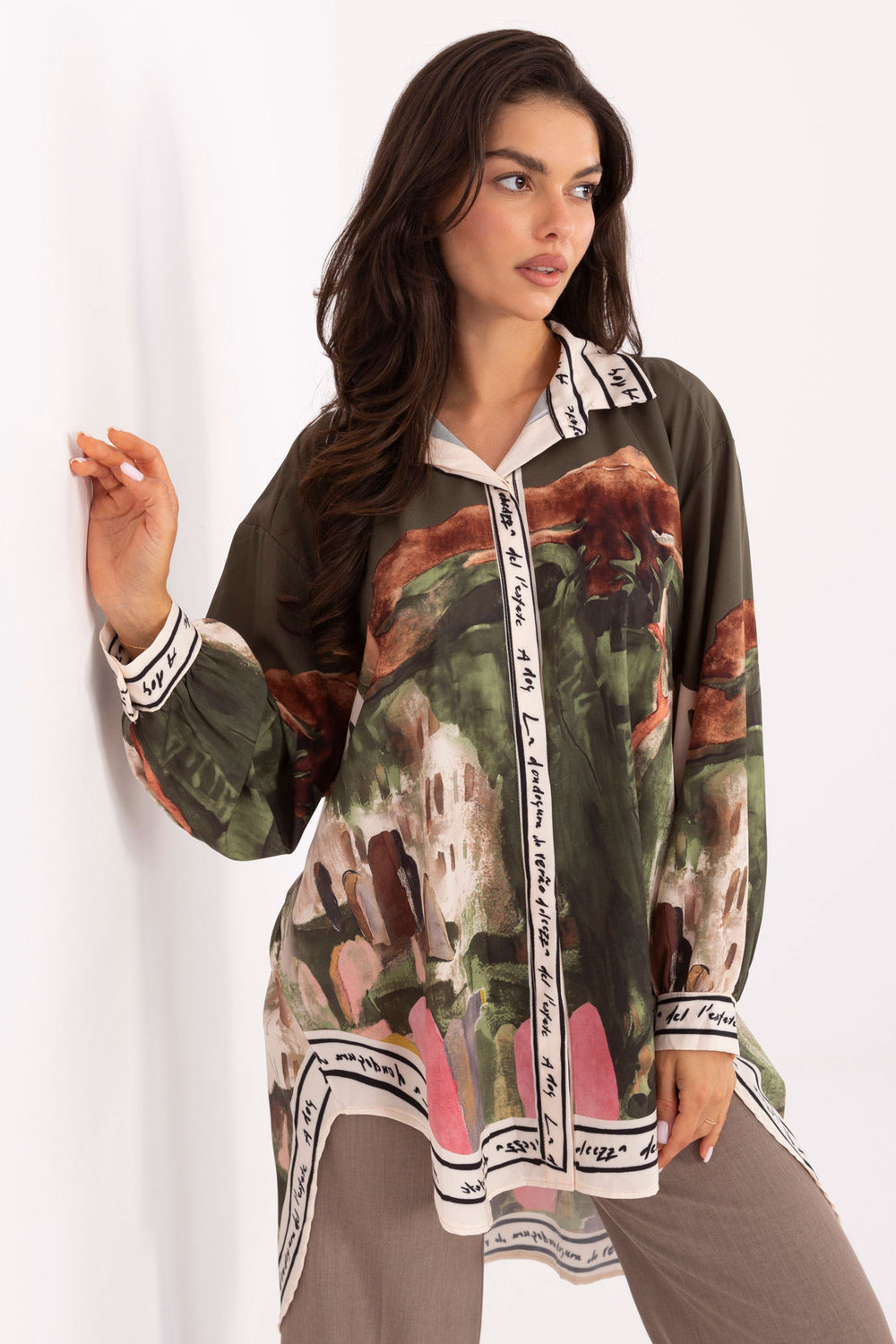 قميص نسائي فيسكوز مريح وبوليستر عالي الجودة من Paris – موديل 218394