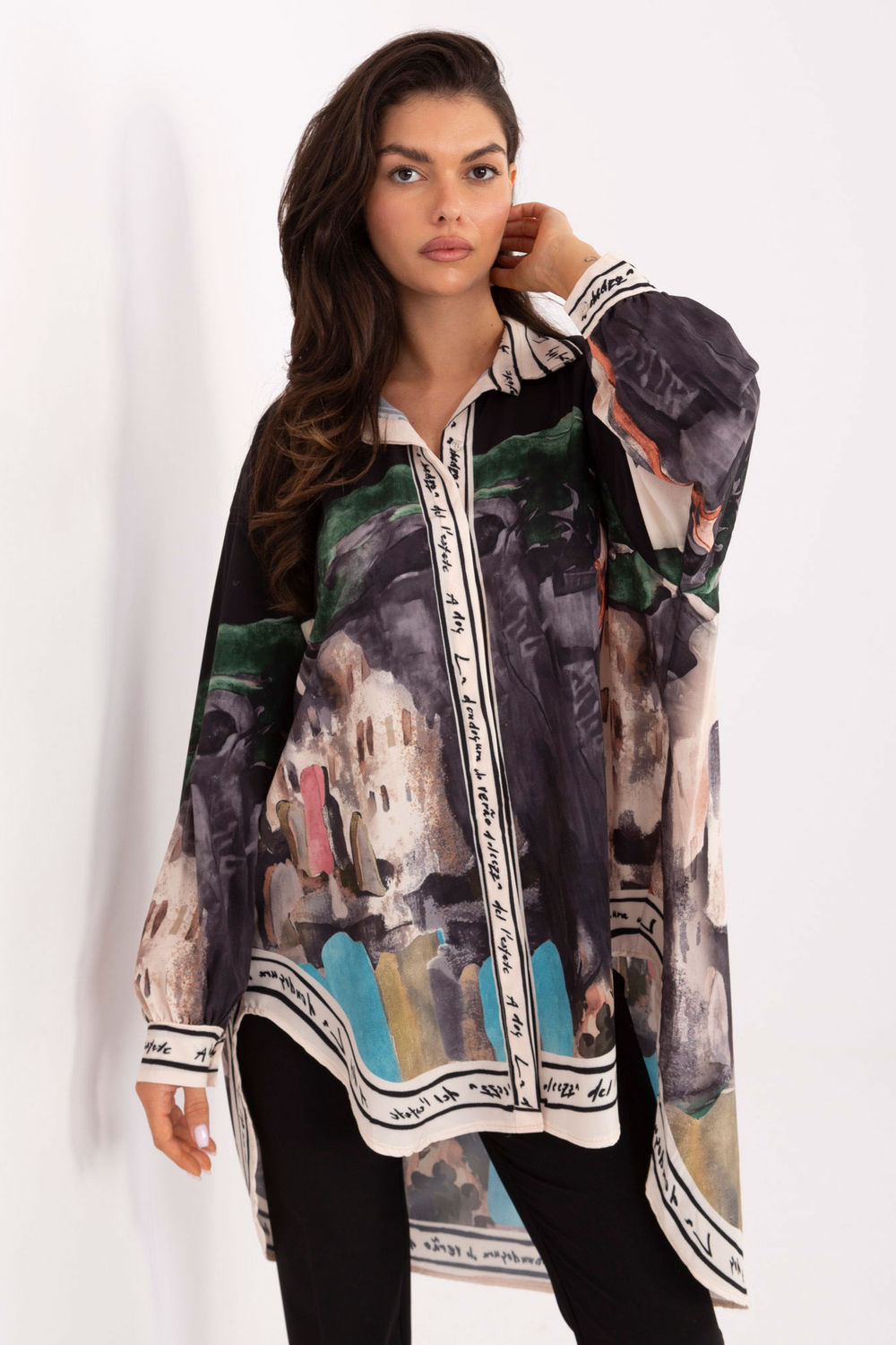 قميص نسائي فيسكوز مريح وبوليستر عالي الجودة من Paris – موديل 218397