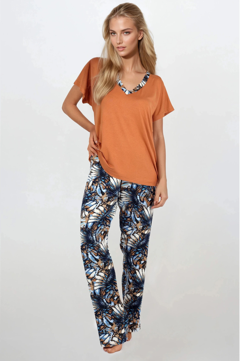 بيجاما نسائية فيسكوز مريح وإيلاستين لمرونة مريحة من Me – موديل 219334