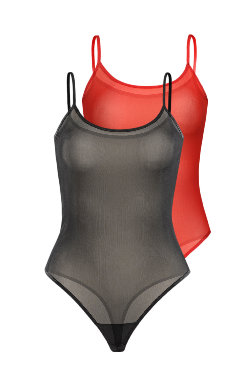 بودي سوت نسائي بوليستر عالي الجودة وإيلاستين لمرونة مريحة وتفاصيل شبكية شفافة ناعمة من Teyli – موديل 220123