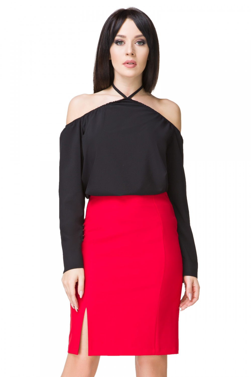 بلوزة نسائية بوليستر عالي الجودة ودانتيل أنيق من Tessita – موديل 93608